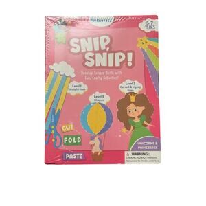 Skillmatics Scissor Skills Activity Book - Snip Snip Unicorns & Princesses New